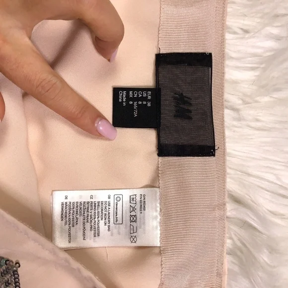 H&M Nude Silver Sequins Skirt - Picture 6 of 7